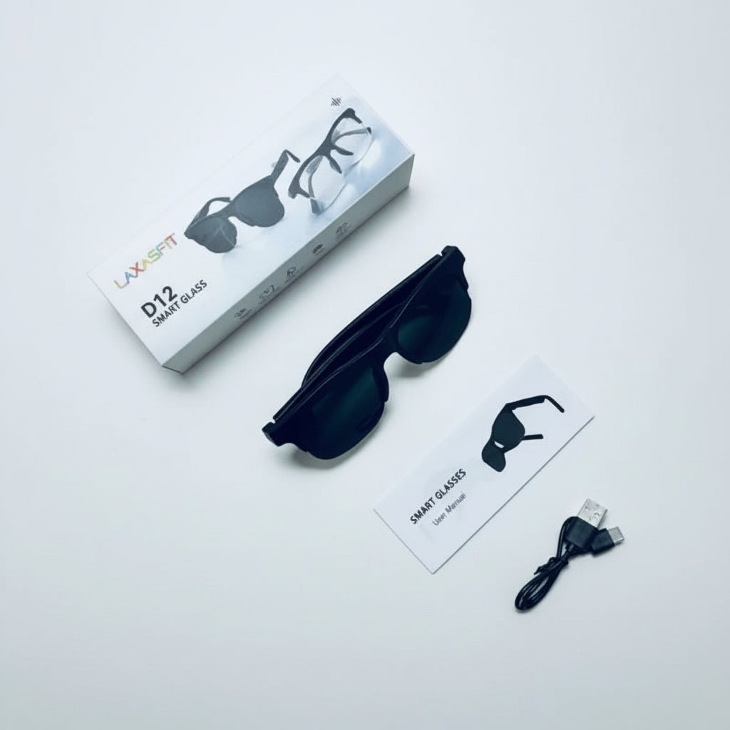 LAXASFIT D12 Smart Bluetooth Glasses | Wireless Calling & Music Smart Eyewear