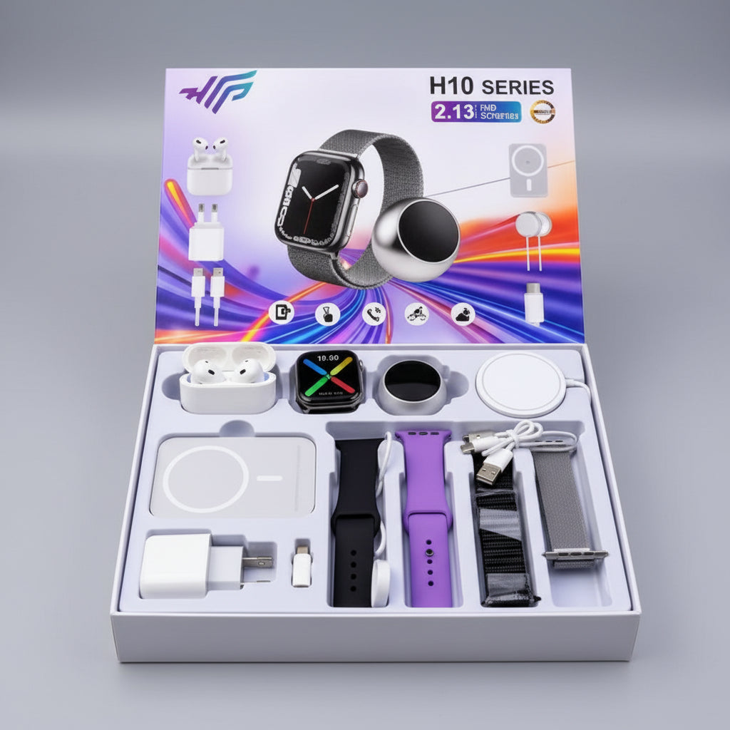 H10 Series 10-in-1 Ultra Smartwatch Combo Kit